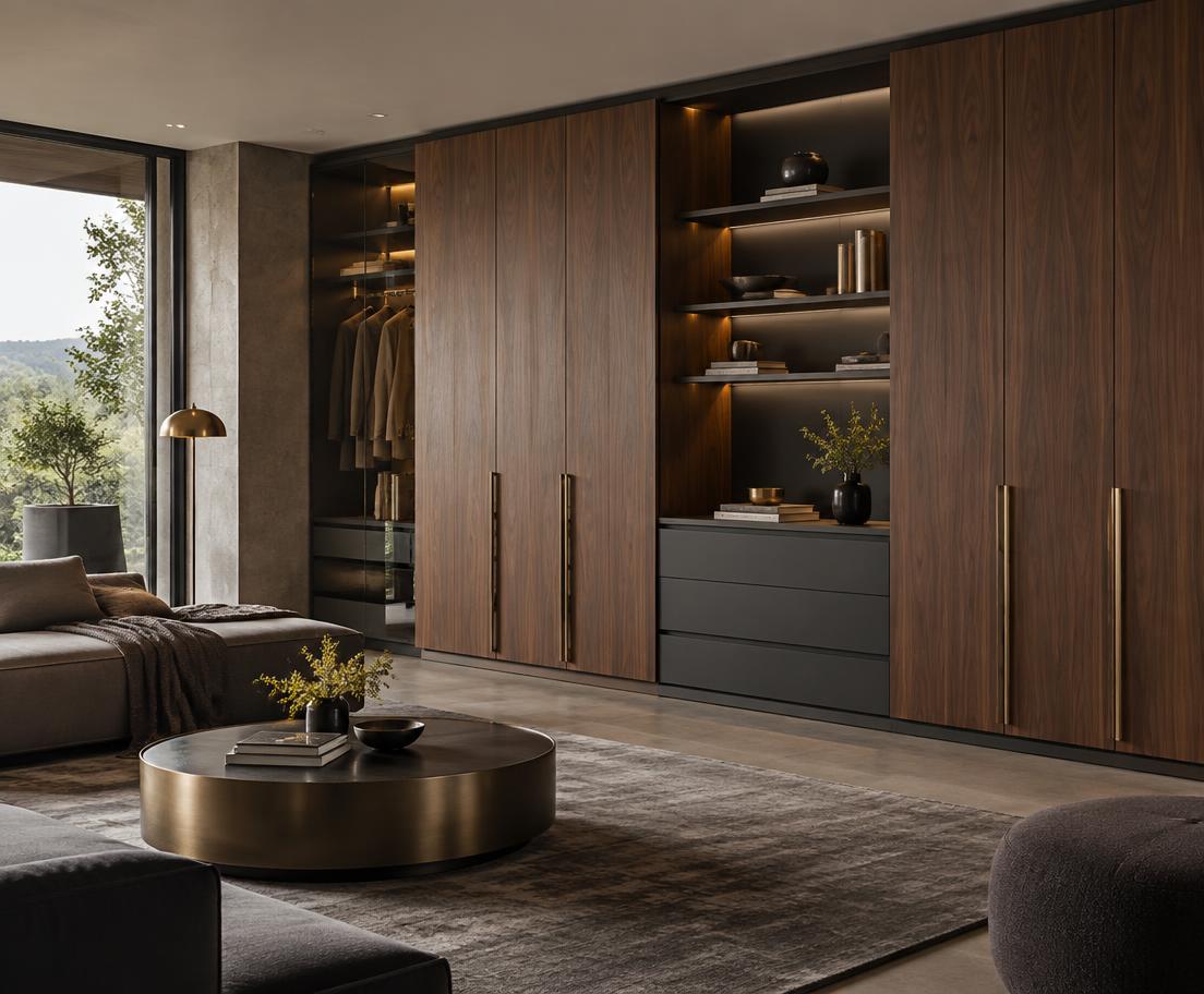 Beispielbild: Passgenau montierter Wohnzimmerschrank